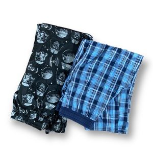 STAR WARS Pajamas Bottoms mens set lot plaid pattern all over print darth vader